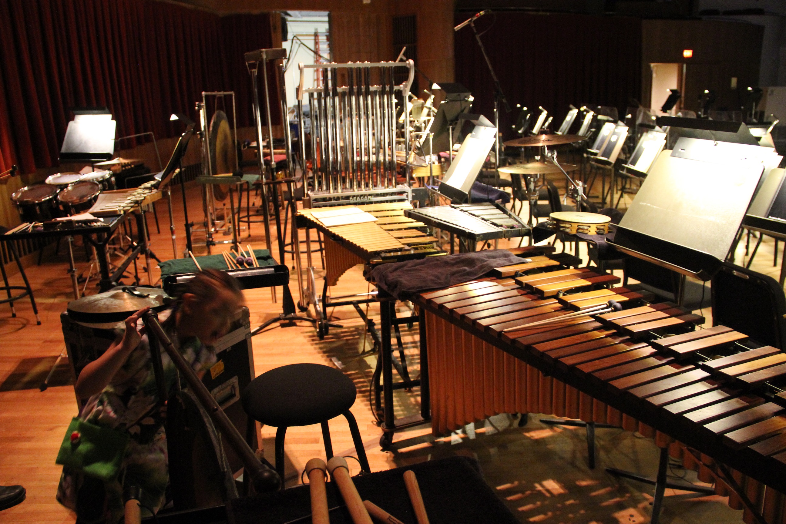 Percussion Instruments on a stage